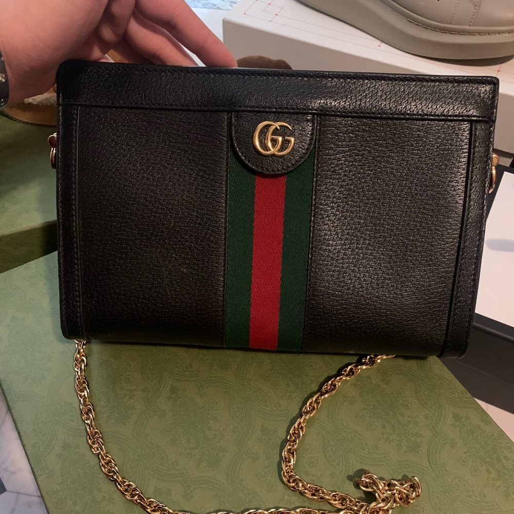 Gucci Ophidia Small Black Shoulder Bag
